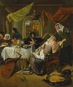 Jan Steen The Dissolute Household oil painting on canvas